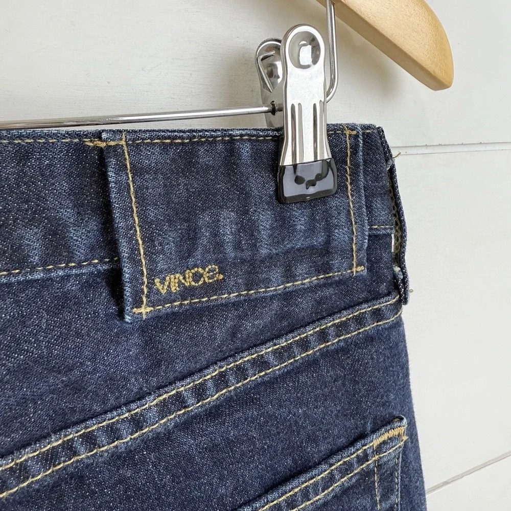 Vince Slim Straight Leg Denim Jeans Cotton Dark Wash Made in USA‎ Indigo 30